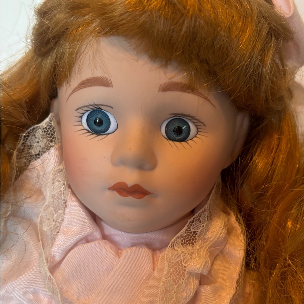 Elegant Pink Doll with Curly Hair - Picture 2 of 6